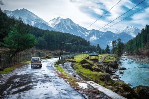 The beautiful nature with Himalaya Mountain background Kashmir, India