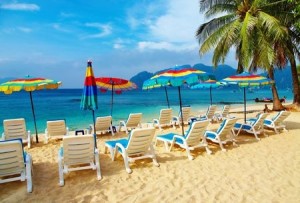 Tropical beach, Phi-Phi Islands, Andaman Sea, Thailand